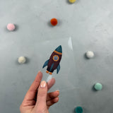 kleines Bügelbild - Raketenstart