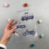 Bügelbildbogen - Blaulichtreport