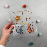 Bügelbildbogen - Drachenwind