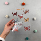 Bügelbildbogen - Holy Crab