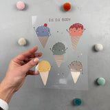 Bügelbildbogen - Nice Cream