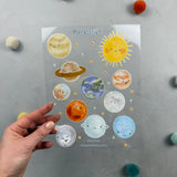 Rub-on-Stickerbogen - Planetarium