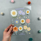 Rub-on-Stickerbogen - Blumenwiese