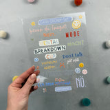 Rub-on-Stickerbogen - Negative Vibes