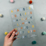 Rub-on-Stickerbogen - Kleines Alphabet