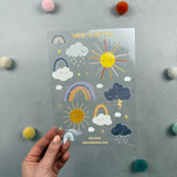 Rub-on-Stickerbogen - Wetterbericht
