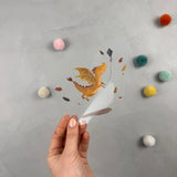 Mittleres Bügelbild - Drachenwind (Gelb)