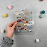 Bügelbildbogen - Mini City