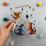 Bügelbildbogen - Drachenwind