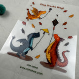 Bügelbildbogen - Drachenwind