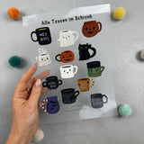 Bügelbildbogen - Alle Tassen im Schrank