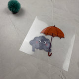 kleines Bügelbild -  Aus allen Wolken