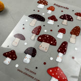 Bügelbildbogen - Pilzparade