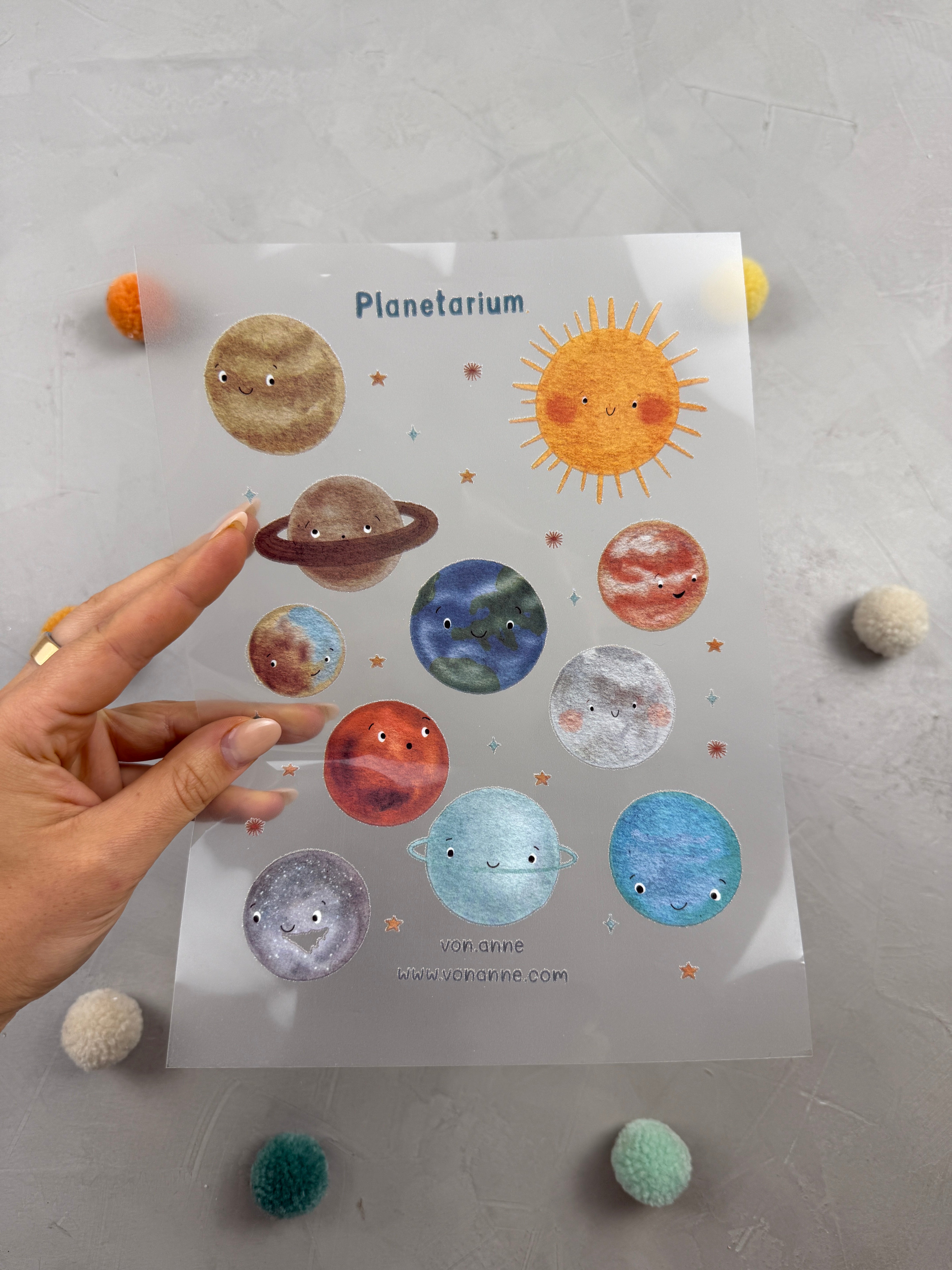 Bügelbildbogen - Planetarium