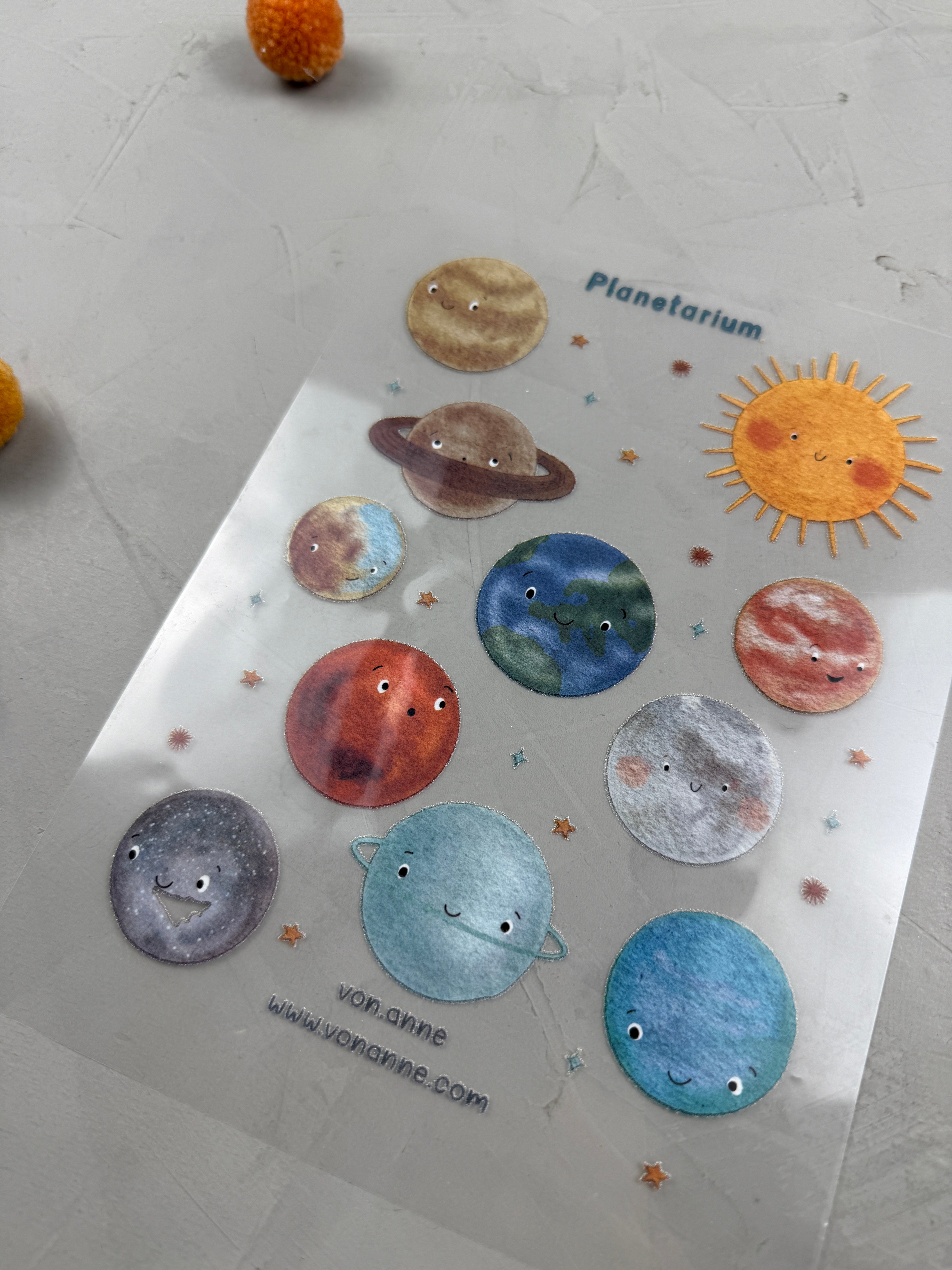 Bügelbildbogen - Planetarium