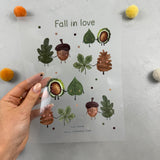 Bügelbildbogen - Fall in love