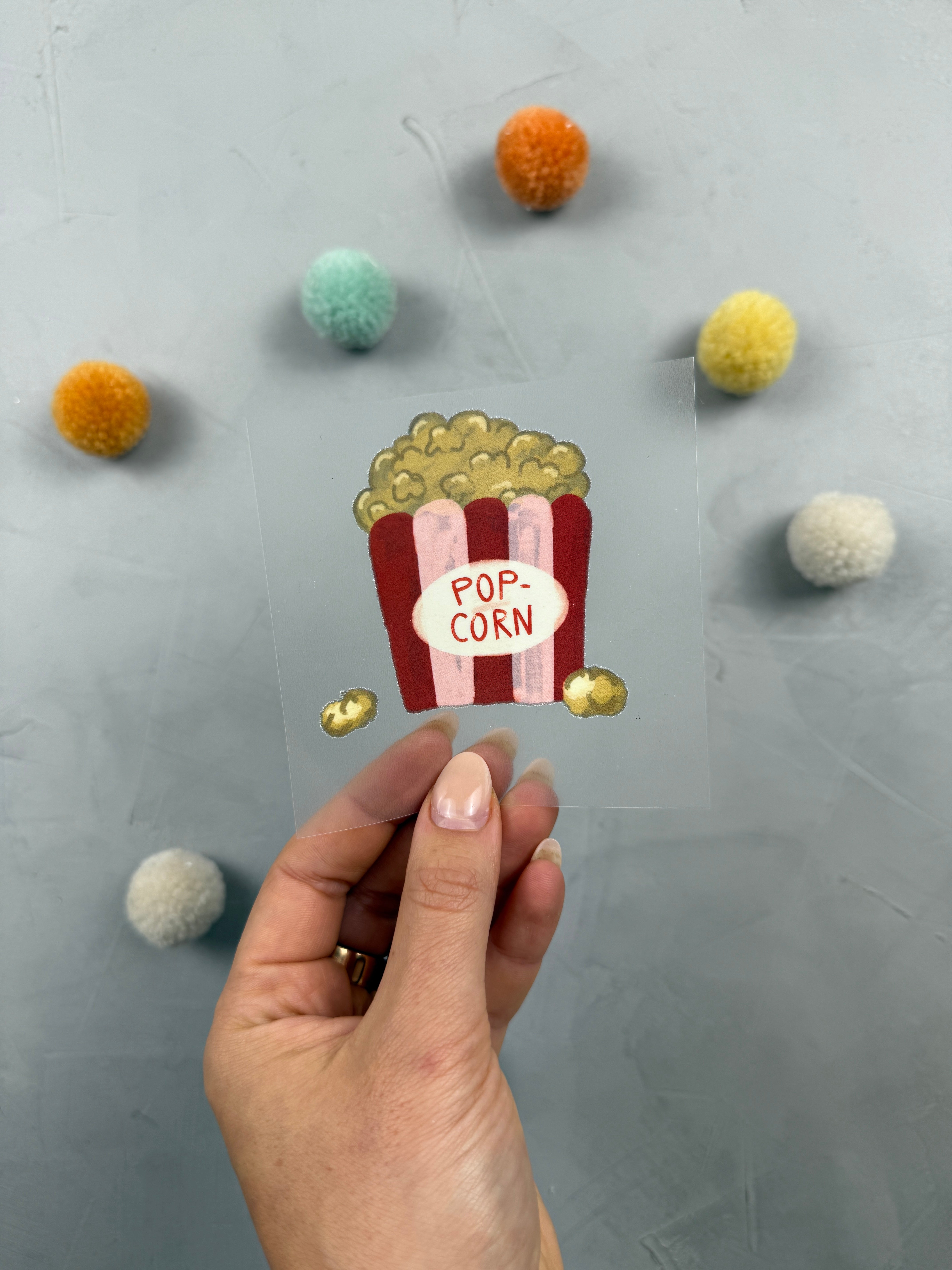kleines Bügelbild -  Popcorn