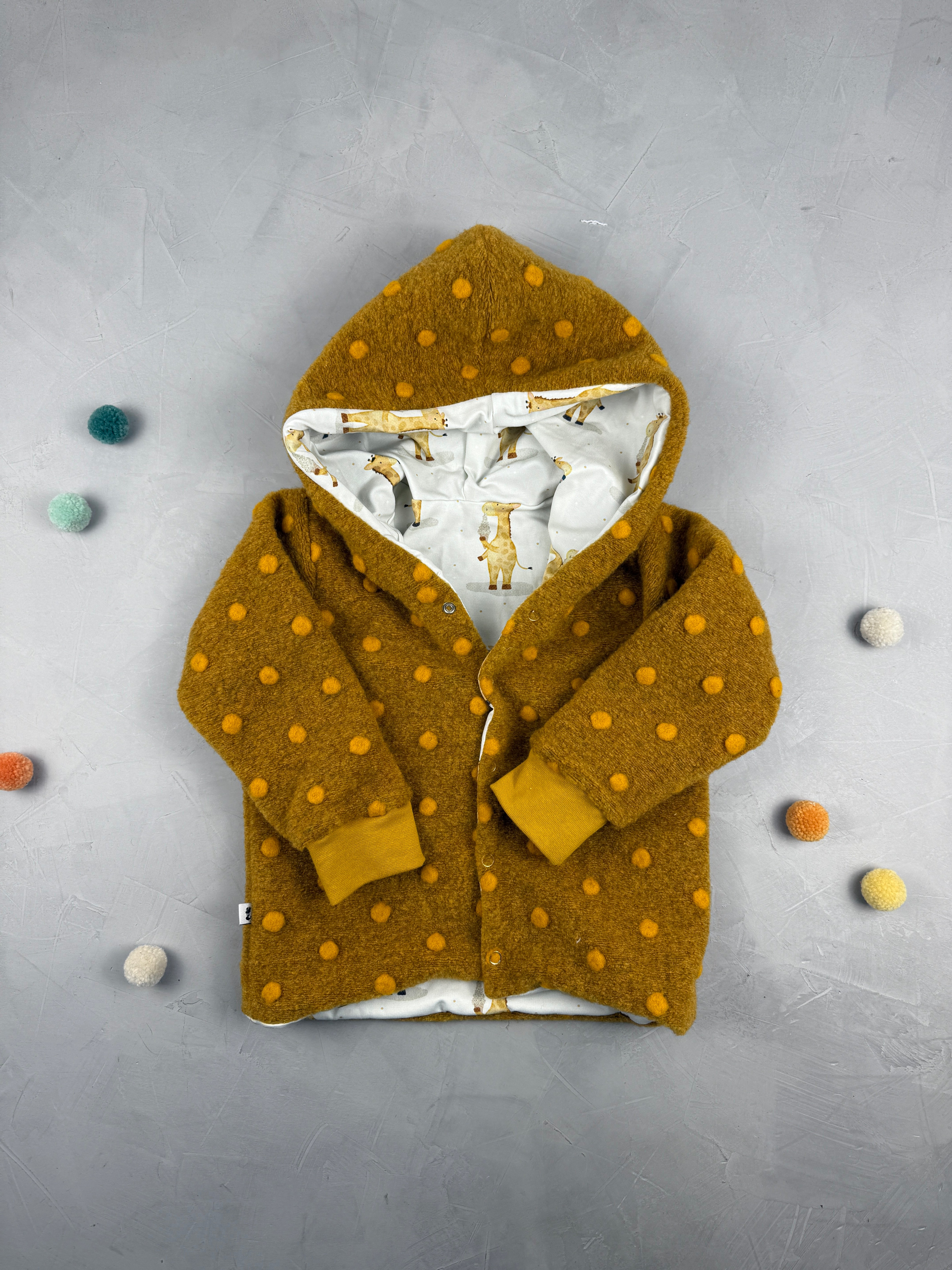 Weiche Jacke - Eisberg voraus/Senfgelb (4-5 J)