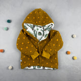 Weiche Jacke - Kleiner grüner Kaktus/Senfgelb (2-3 J)