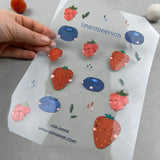 Bügelbildbogen - All the single berries