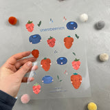 Bügelbildbogen - All the single berries