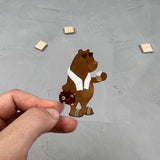 kleines Bügelbild - Urlaubär/Handtuch