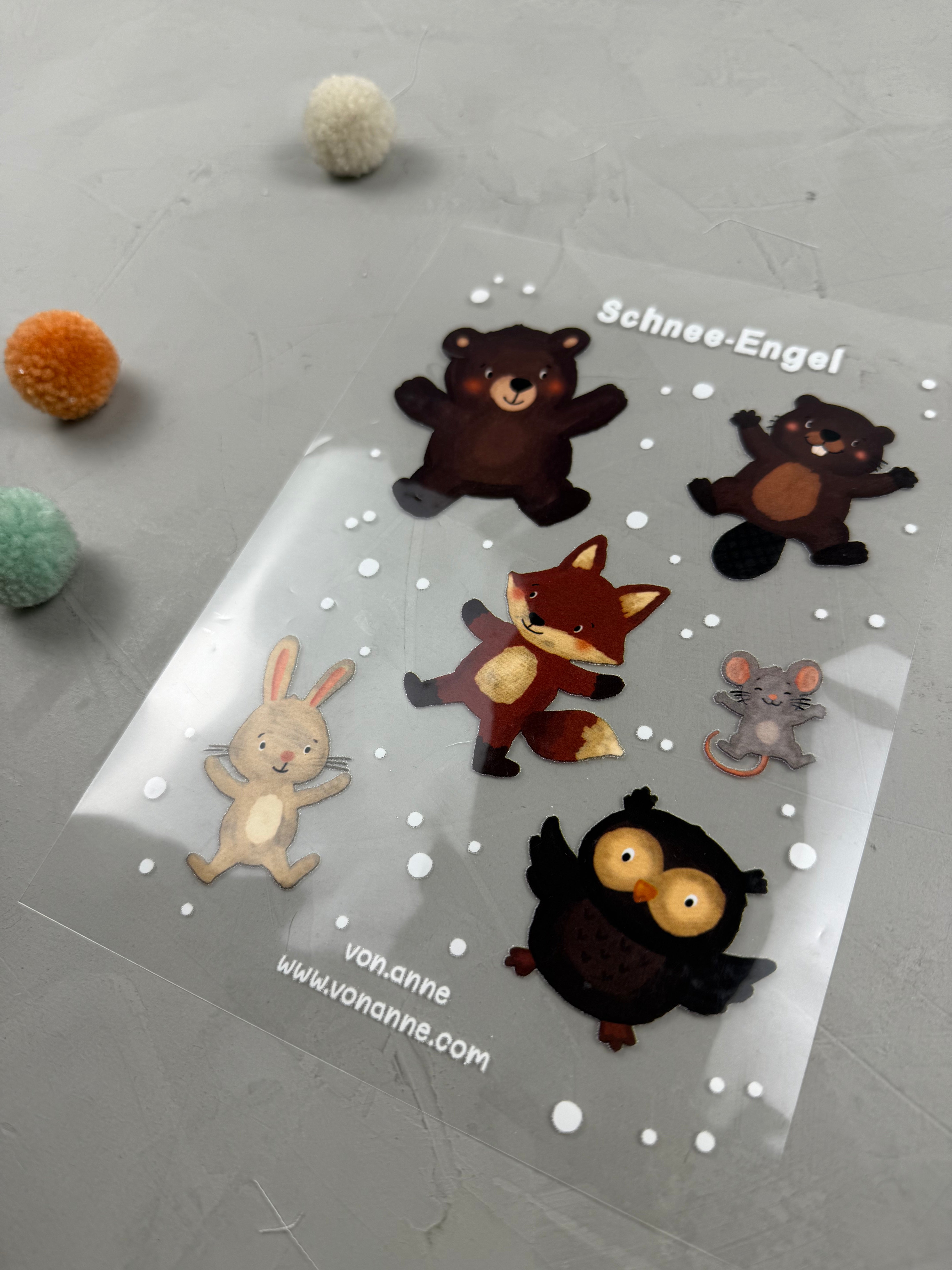 Bügelbildbogen - Schnee-Bengel