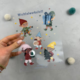 Bügelbildbogen - Wichtelwerkstatt