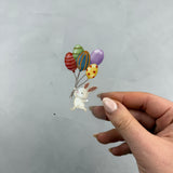 kleines Bügelbild - Ei believe I can fly/weißer Hase