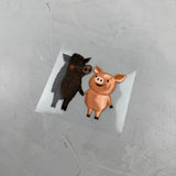 kleines Bügelbild - Schwein gehabt