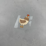 kleines Bügelbild - Hühnerhaufen/hell