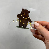 kleines Bügelbild - Funkeln im Dunkeln/Bär