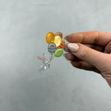 kleines Bügelbild - Ei believe I can fly/grauer Hase