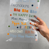 Bügelbild "bunte Sprüche"