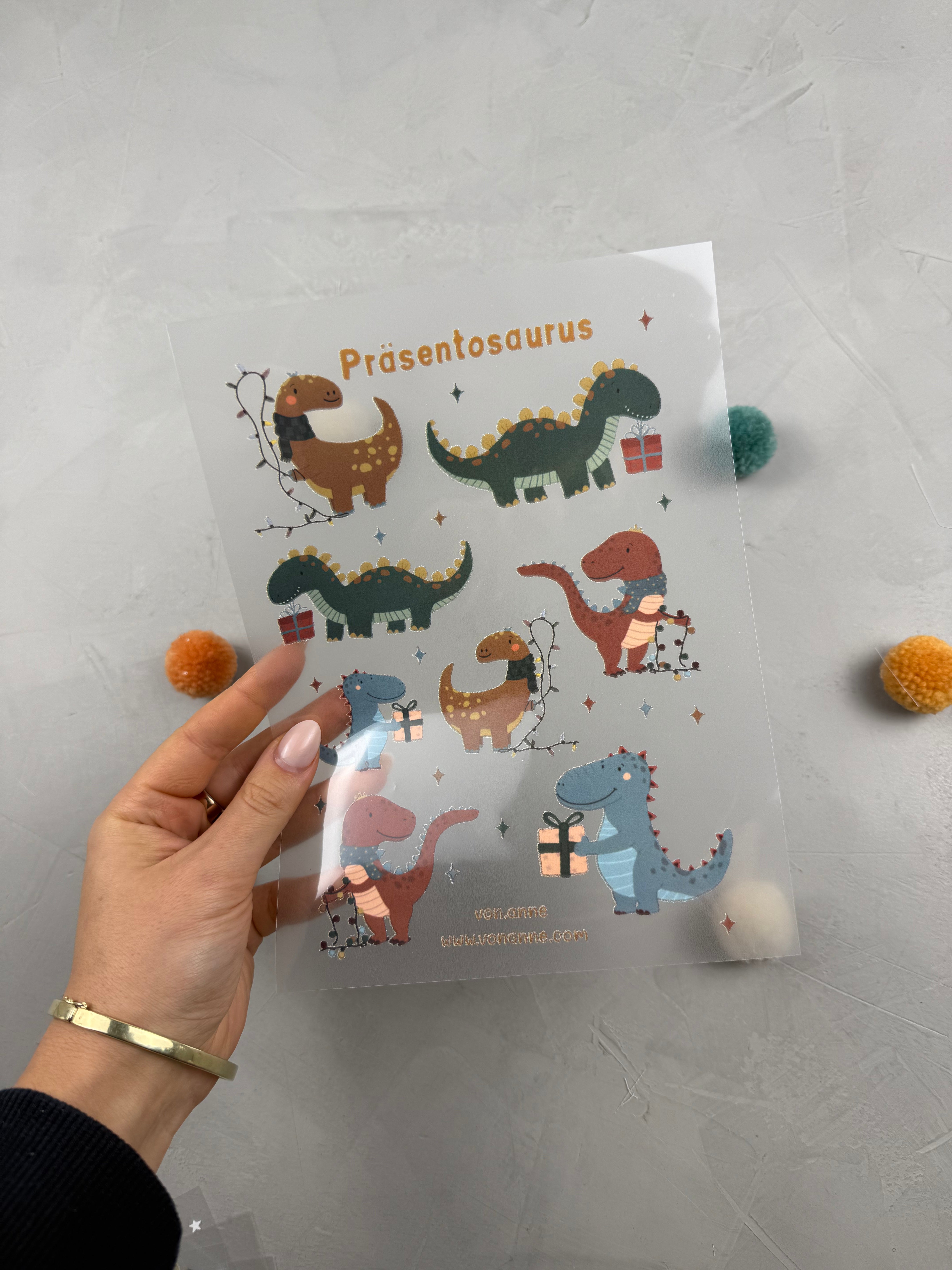 Bügelbildbogen - Präsentosaurus