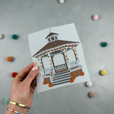 Mittleres Bügelbild - Herbst Pavillon