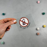 Rub-on-Sticker - No cell phones