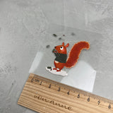 kleines Bügelbild - Eichhörnchen/Blätter und Pulli