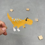 kleines Bügelbild - die Urknallgang (T-Rex)