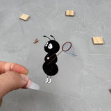 kleines Bügelbild - Work ant Travel/Kescher