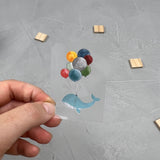 kleines Bügelbild - Wal/zu schwer für's Meer