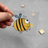 kleines Bügelbild - Hummelgetummel/Wunderkerze