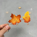 kleines Bügelbild - Blätter/Verknallt im Wald