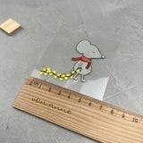 kleines Bügelbild - Mucksmäuschenstill/Schal