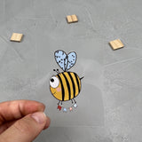 kleines Bügelbild - Hummelgetummel (Girlande)