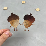 kleines Bügelbild - Eicheln/Verknallt im Wald