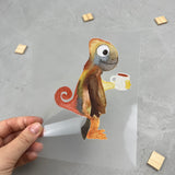 großes Bügelbild - Kaffeeleon