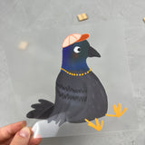 großes Bügelbild - Taubentrupp