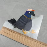 großes Bügelbild - Taubentrupp