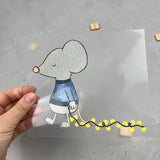 großes Bügelbild - Mucksmäuschenstill/Pulli